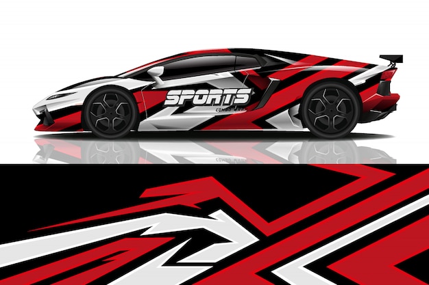 Sport auto sticker wrap illustratie