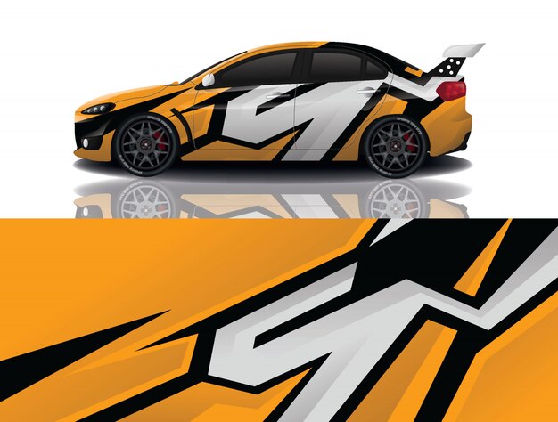 Sport auto sticker wrap illustratie