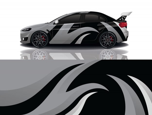 Sport auto sticker wrap illustratie