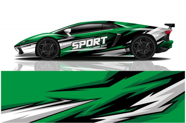 Sport auto sticker wrap illustratie