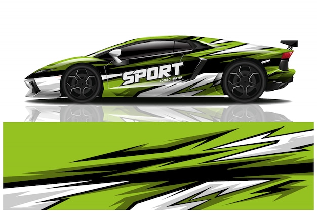 Sport auto sticker wrap illustratie