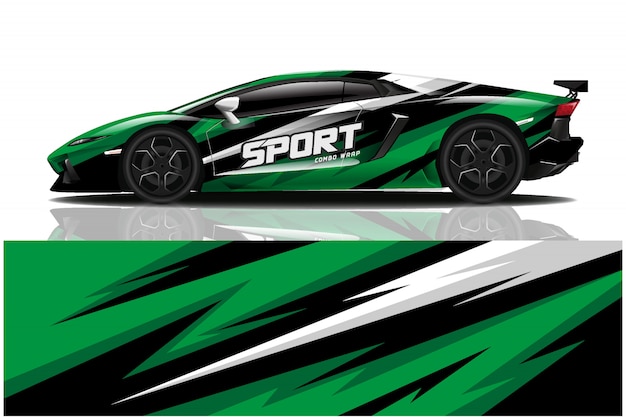 Sport auto sticker wrap illustratie