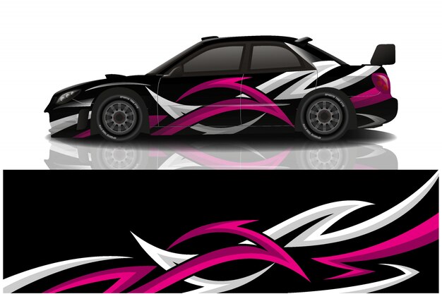 Sport auto sticker wrap illustratie