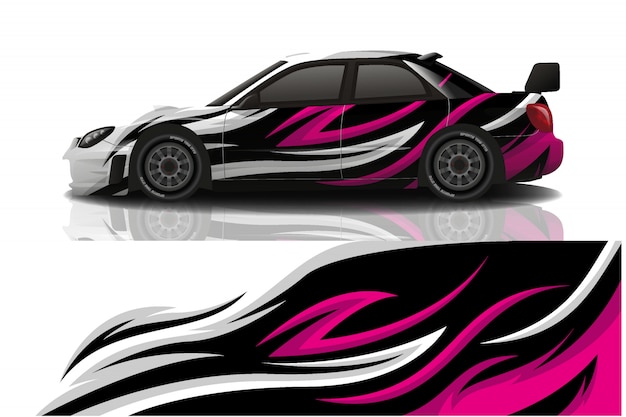 Sport auto sticker wrap illustratie