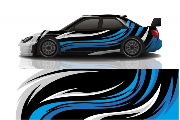 Sport auto sticker wrap illustratie