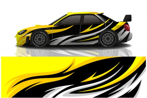 Sport auto sticker wrap illustratie