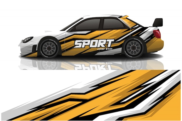 sport auto sticker wrap illustratie