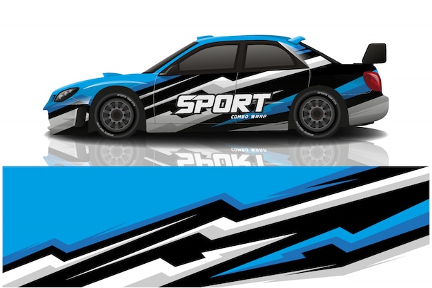 sport auto sticker wrap illustratie