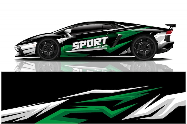 Sport auto sticker wrap illustratie