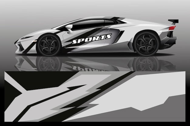 Sport auto sticker wrap illustratie