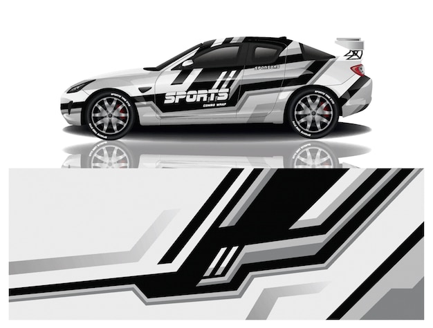 Sport auto sticker wrap illustratie