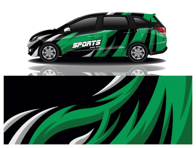 sport auto sticker wrap illustratie