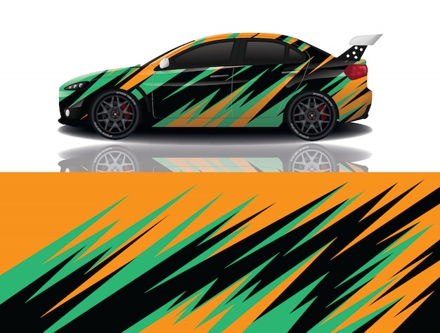 Sport auto sticker wrap illustratie