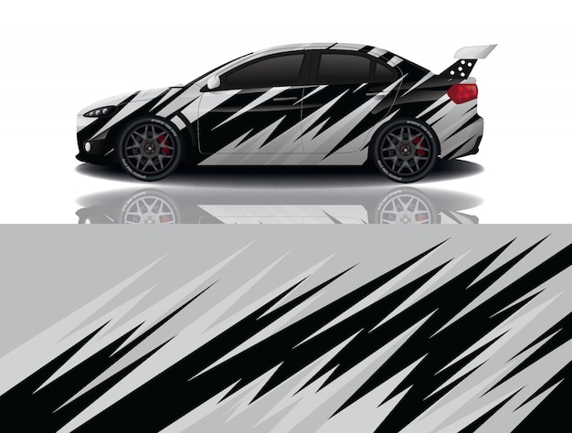 sport auto sticker wrap illustratie