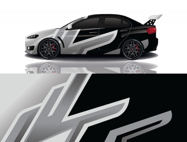 Vector sport auto sticker wrap illustratie