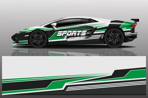 sport auto sticker wrap illustratie