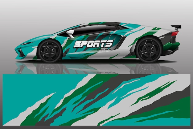 sport auto sticker wrap illustratie