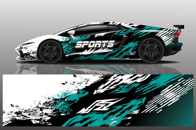 Sport auto sticker wrap illustratie