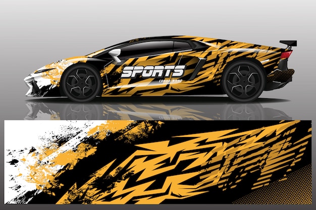 Sport auto sticker wrap illustratie