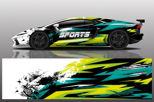 Sport auto sticker wrap illustratie