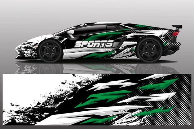 Sport auto sticker wrap illustratie