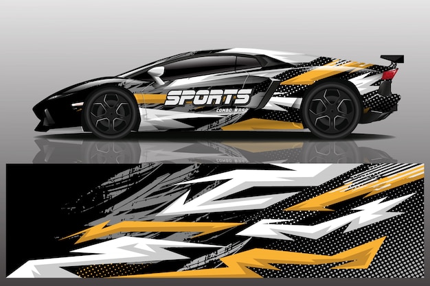 Sport auto sticker wrap illustratie