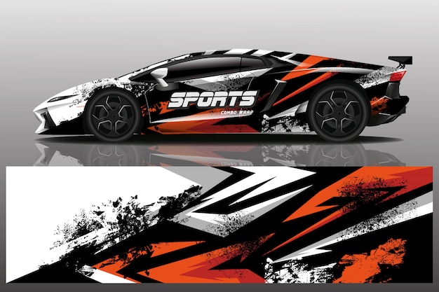 Sport auto sticker wrap illustratie