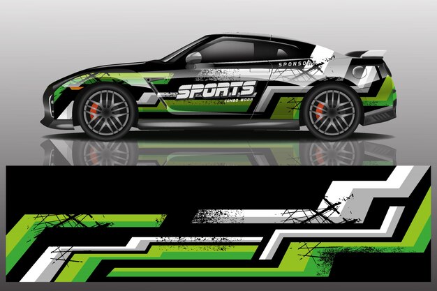 Sport auto sticker wrap illustratie