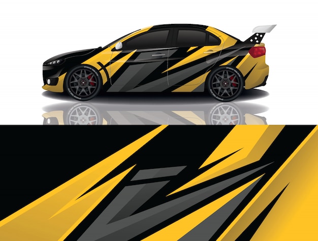 Sport auto sticker wrap illustratie