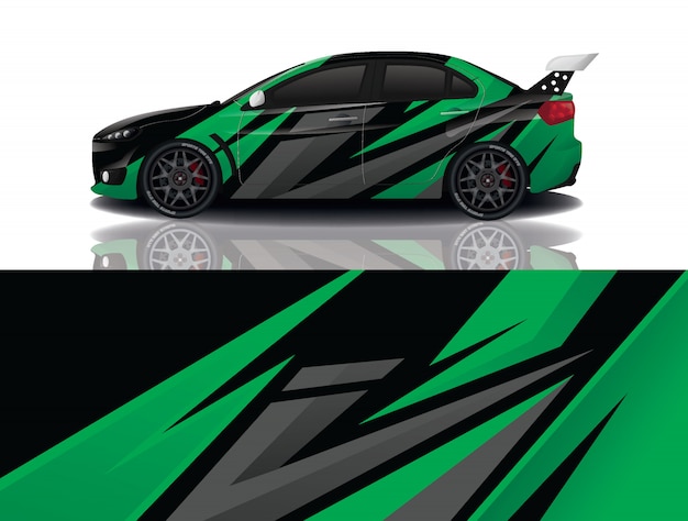 Sport auto sticker wrap illustratie