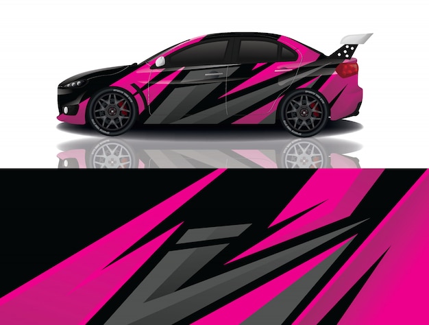 Sport auto sticker wrap illustratie