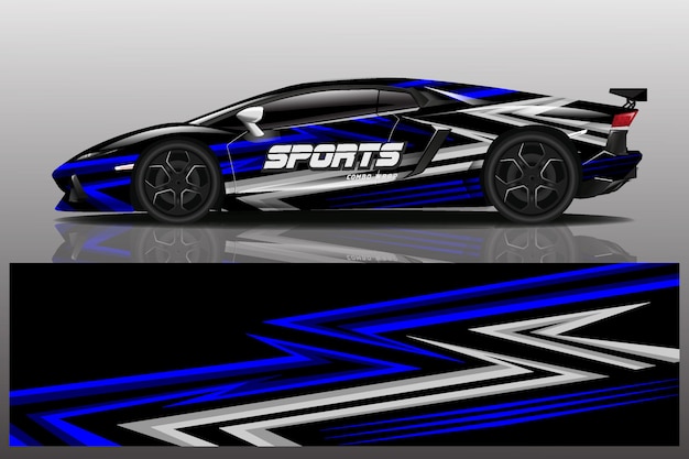 sport auto sticker wrap illustratie