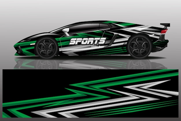 Sport auto sticker wrap illustratie