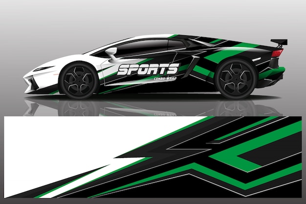 Sport auto sticker wrap illustratie