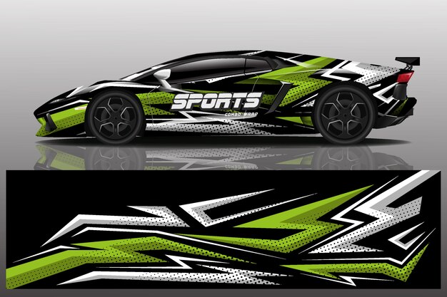 Sport auto sticker wrap illustratie