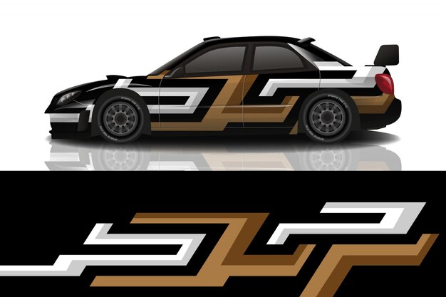 Sport auto sticker wrap ontwerp vector