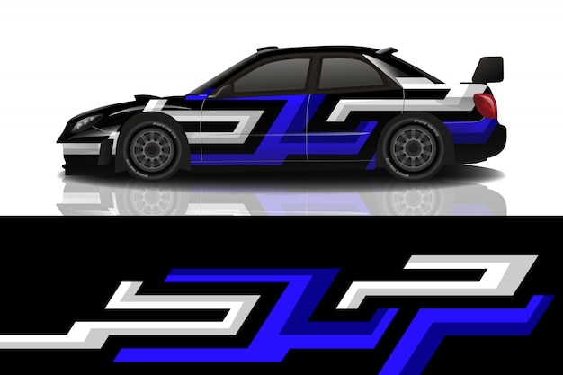 Sport auto sticker wrap ontwerp vector