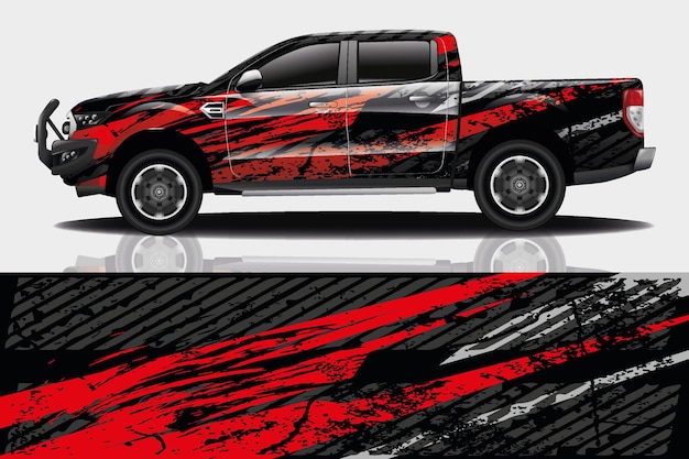 sport auto sticker wrap ontwerp vector