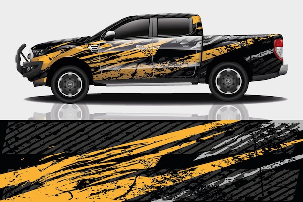 sport auto sticker wrap ontwerp vector