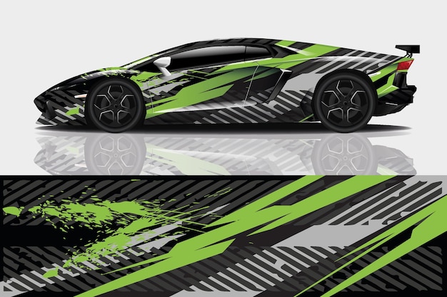 sport auto sticker wrap ontwerp vector