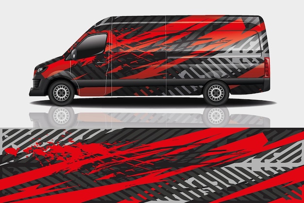 sport auto sticker wrap ontwerp vector