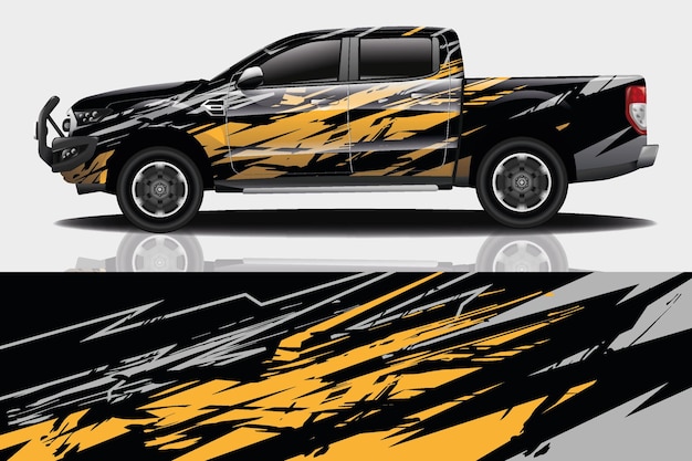 sport auto sticker wrap ontwerp vector