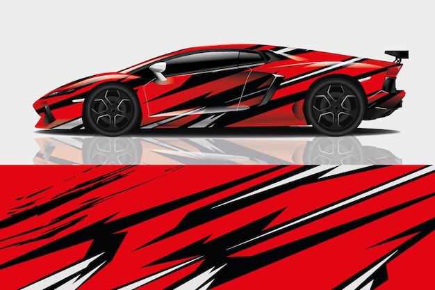 Sport auto sticker wrap ontwerp vector