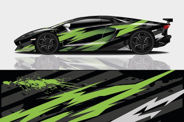 sport auto sticker wrap ontwerp vector