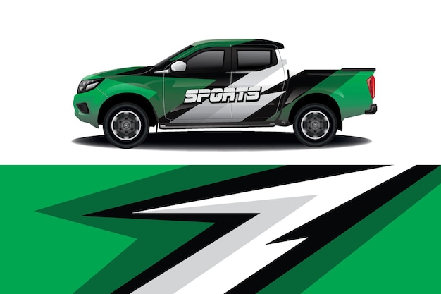 Sport auto sticker wrap ontwerp vector