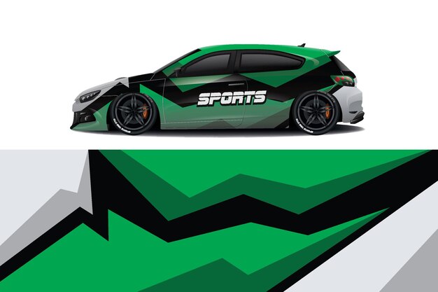 sport auto sticker wrap ontwerp vector