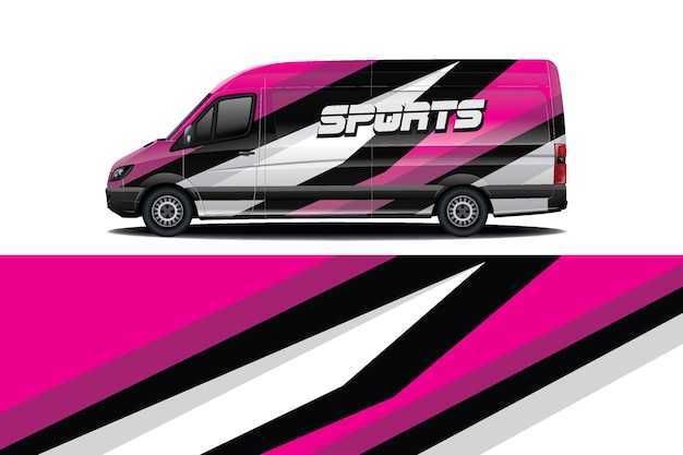 sport auto sticker wrap ontwerp vector