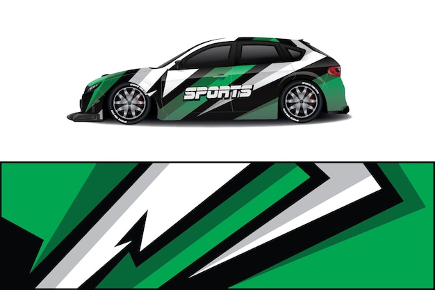 sport auto sticker wrap ontwerp vector