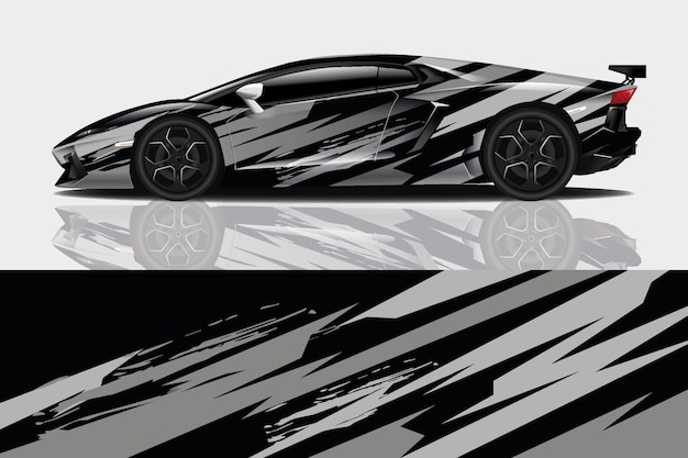 Vector sport auto sticker wrap ontwerp vector