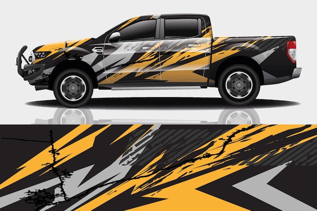 Vector sport auto sticker wrap ontwerp vector